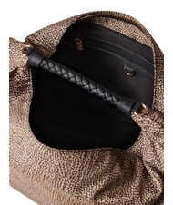 BORBONESE PLIE Borsa hobo media OP/NATURALE/NERO - Borse Donna - 4