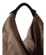 BORBONESE PLIE Borsa hobo media OP/NATURALE/NERO - Borse Donna - 5