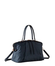 BORBONESE FRAME Borsa bauletto a mano, con tracolla blu lapis - Borse Donna - 3