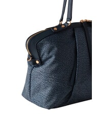 BORBONESE FRAME Borsa bauletto a mano, con tracolla blu lapis - Borse Donna - 5