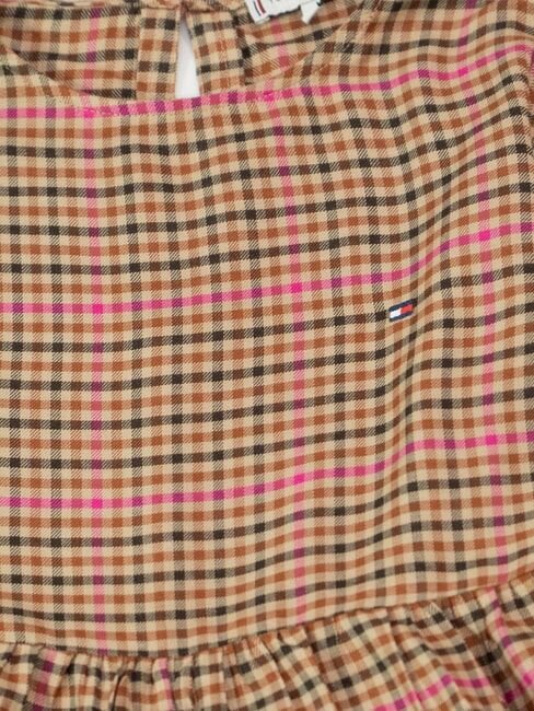 TH KIDS Abito Bambina shepard check/ magenta beige - Vestiti Bambine