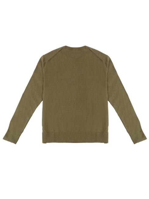 PIMA Maglione girocollo in misto cachemire army green - Maglie Uomo