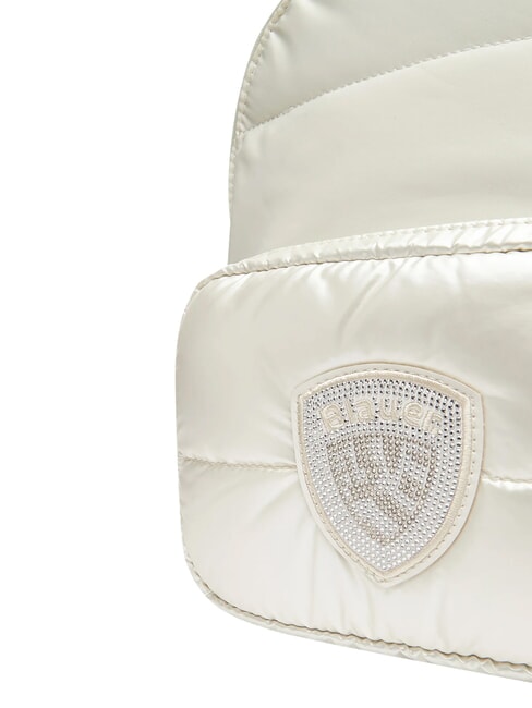 PADDED NYLON Zaino con logo in strass white - Borse Donna