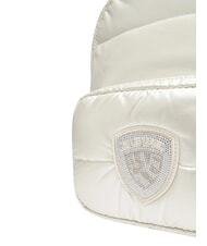 BLAUER PADDED NYLON Zaino con logo in strass white - Borse Donna - 4