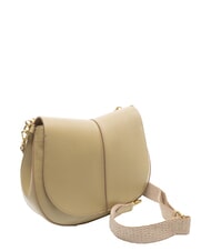 GIANNI CHIARINI HELENA ROUND Borsa in pelle con tracolla in tessuto - Borse Donna