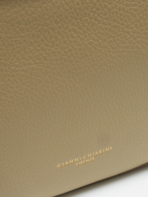 HELENA ROUND Borsa in pelle con tracolla in tessuto willow - Borse Donna