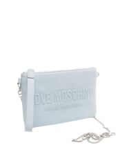 LOVE MOSCHINO SIGNATURE LOVE Pochette con tracolla celeste - Borse Donna - 2