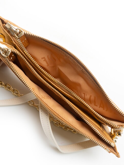 ESCAPE GEO Borsa a spalla con catena e tracolla avorio - Borse Donna