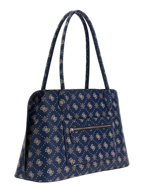PATSIE Borsa shopping, a spalla navy logo - Borse Donna