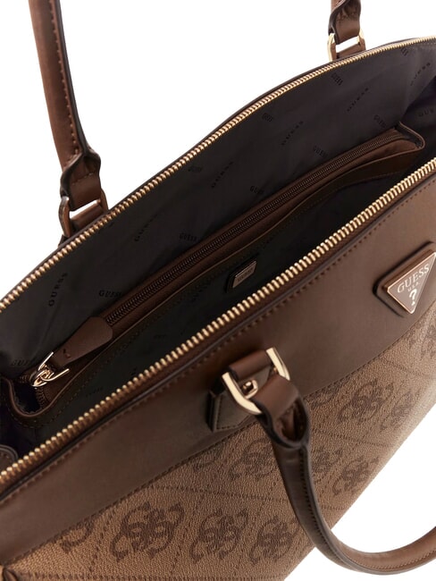 BERTA Borsa a mano, grande latte logo/brown - Borse Donna