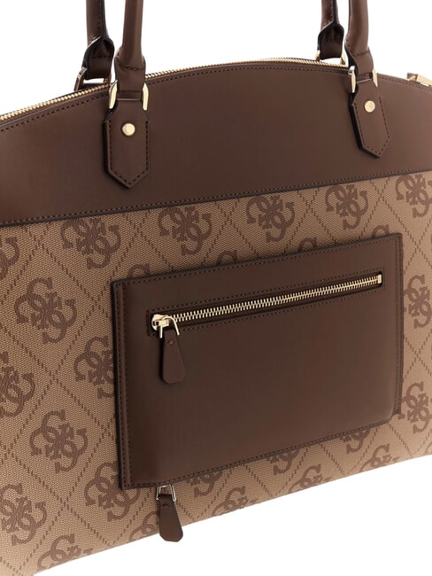 BERTA Borsa a mano, grande latte logo/brown - Borse Donna