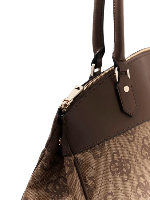 BERTA Borsa a mano, grande latte logo/brown - Borse Donna