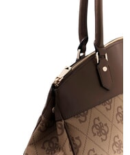 GUESS BERTA Borsa a mano, grande latte logo/brown - Borse Donna - 5