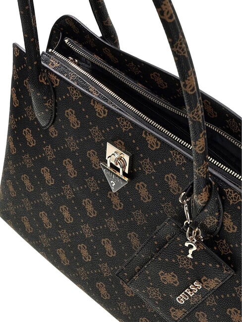 PATSIE Borsa shopping, a spalla espresso logo - Borse Donna