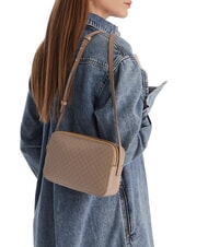 CALVIN KLEIN COATED EMBLEM Mini Bag a tracolla desert taupe aop - Borse Donna - 2