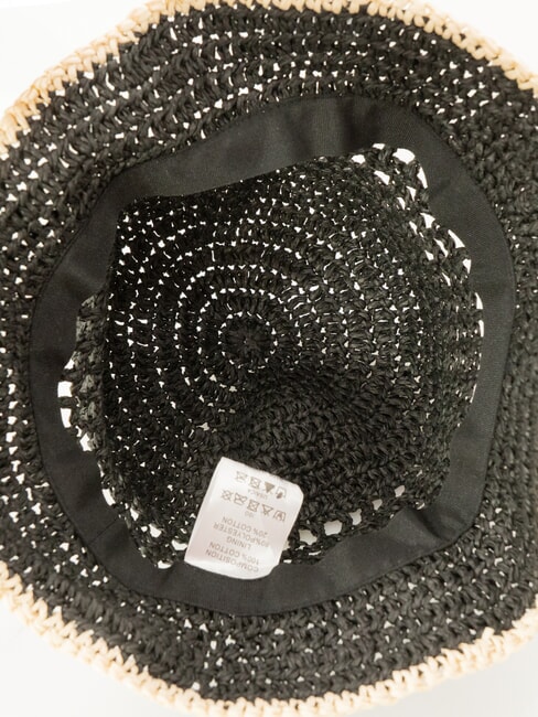 CAMPIONARIO - GIOVE  Cappello in nylon nero+naturale - Cappelli