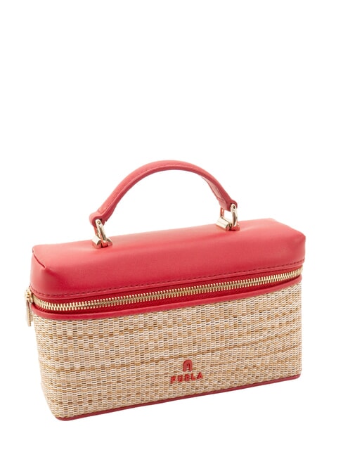 CAMPIONARIO - CAMELIA Mini Bag a mano, con tracolla naturale+rosso veneziano - Borse Donna
