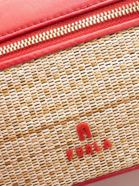 CAMPIONARIO - CAMELIA Mini Bag a mano, con tracolla naturale+rosso veneziano - Borse Donna