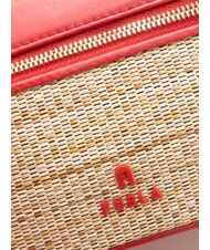 FURLA CAMPIONARIO - CAMELIA Mini Bag a mano, con tracolla naturale+rosso veneziano - Borse Donna - 3