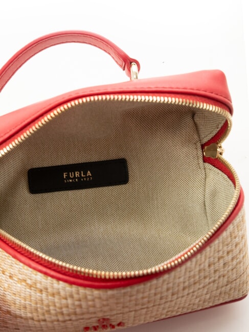 CAMPIONARIO - CAMELIA Mini Bag a mano, con tracolla naturale+rosso veneziano - Borse Donna