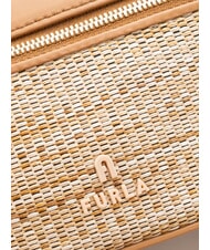 FURLA CAMPIONARIO - CAMELIA Mini Bag a mano, con tracolla naturale+brandy - Borse Donna - 3