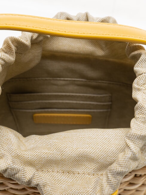 CAMPIONARIO - VIOLETTA  Mini Bag a mano, con tracolla naturale+crema - Borse Donna