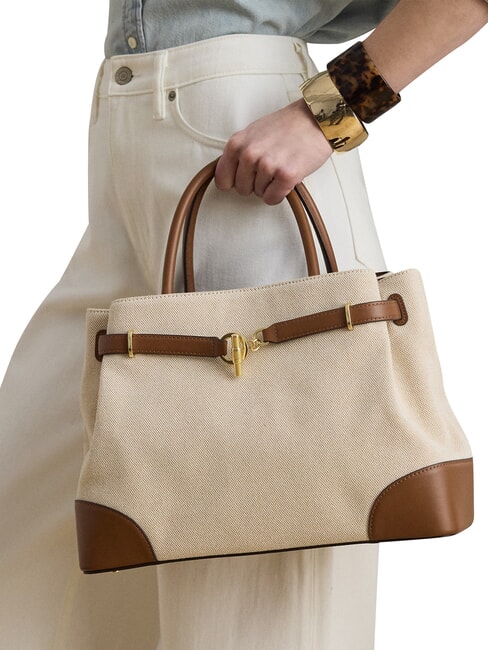 BLAIKE Borsa a mano, con tracolla whitecanvas/tan - Borse Donna