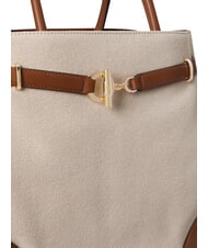 RALPH LAUREN BLAIKE Borsa a mano, con tracolla whitecanvas/tan - Borse Donna - 7