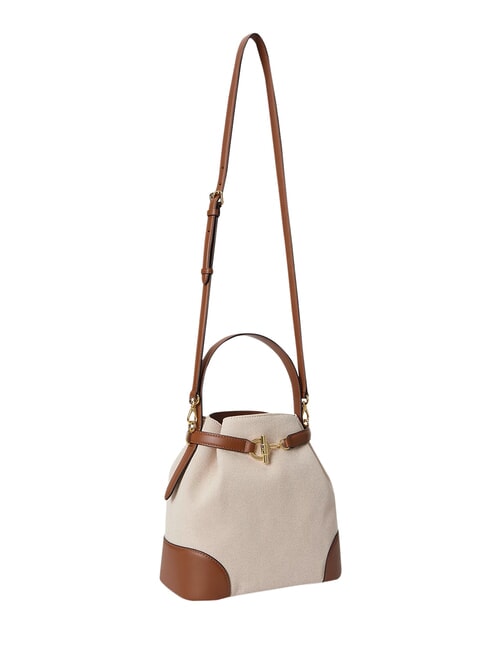 BLAIKE Borsa a mano, con tracolla, a secchiello whitecanvas/tan - Borse Donna