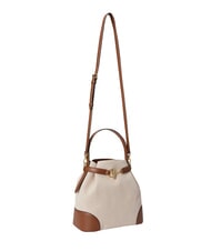 RALPH LAUREN BLAIKE Borsa a mano, con tracolla, a secchiello whitecanvas/tan - Borse Donna - 4