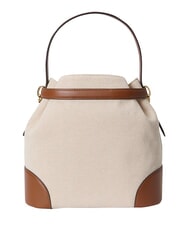 RALPH LAUREN BLAIKE Borsa a mano, con tracolla, a secchiello whitecanvas/tan - Borse Donna - 5