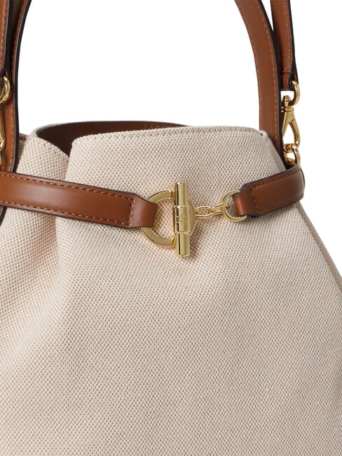 BLAIKE Borsa a mano, con tracolla, a secchiello whitecanvas/tan - Borse Donna