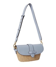 RALPH LAUREN LYNDEN Borsa mini, a tracolla regolabile natural/alpine blue - Borse Donna - 4