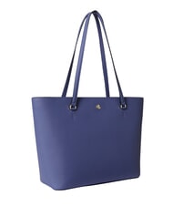 RALPH LAUREN KARLY Shopping Bag in pelle carson blue - Borse Donna - 3