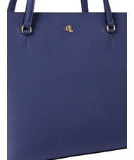 RALPH LAUREN KARLY Shopping Bag in pelle carson blue - Borse Donna - 6