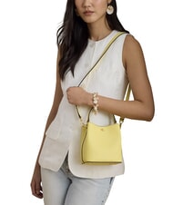 RALPH LAUREN REESE Borsa a mano, con tracolla, in pelle lemon sorbet - Borse Donna - 2