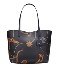 RALPH LAUREN MERRIMACK Shopper reversibile a spalla navy/skinny stripe - Borse Donna - 7