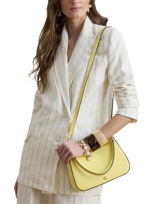 DANNI Borsa a spalla, con tracolla, in pelle lemon sorbet - Borse Donna