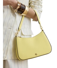 RALPH LAUREN DANNI Borsa a spalla, con tracolla, in pelle lemon sorbet - Borse Donna - 3