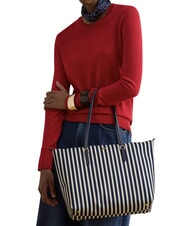 RALPH LAUREN KEATON Borsa shopping media skinny stripe/refined navy - Borse Donna - 2