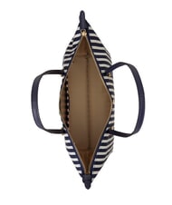 RALPH LAUREN KEATON Borsa shopping media skinny stripe/refined navy - Borse Donna - 5