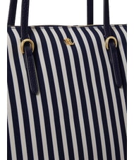 RALPH LAUREN KEATON Borsa shopping media skinny stripe/refined navy - Borse Donna - 6