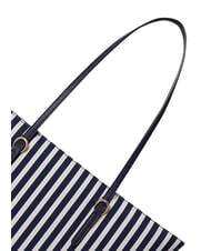 RALPH LAUREN KEATON Borsa shopping media skinny stripe/refined navy - Borse Donna - 7