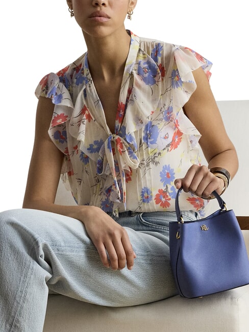 REESE Borsa a mano, con tracolla, in pelle carson blue - Borse Donna
