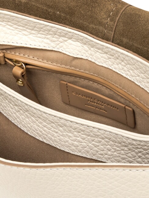 HELENA ROUND Borsa a mano, con tracolla, in pelle sabbia - Borse Donna