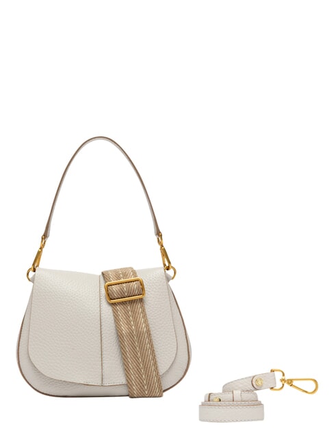 HELENA ROUND Borsa a spalla, con tracolla, in pelle sabbia - Borse Donna