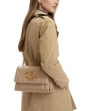 LOVE MOSCHINO EMBOSSED Borsa a spalla taupe - Borse Donna - 2