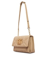 LOVE MOSCHINO EMBOSSED Borsa a spalla taupe - Borse Donna - 3