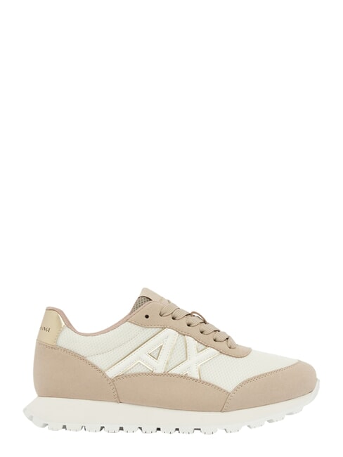 DROP MICROSUEDE Sneakers con logo laterale sand+off white - Scarpe Donna