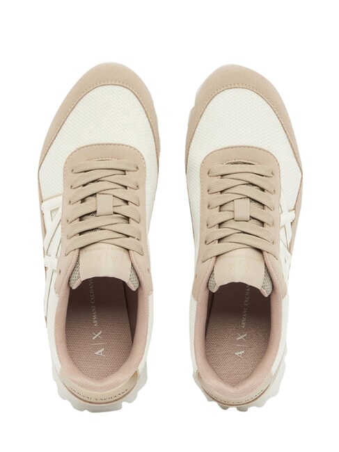 DROP MICROSUEDE Sneakers con logo laterale sand+off white - Scarpe Donna